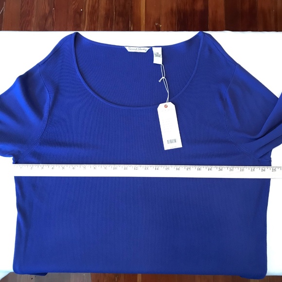 FRENCH LAUNDRY Ribbed Knit Sweater Lightweight Top Purple Women’s Plus Size 3X - Picture 8 of 16